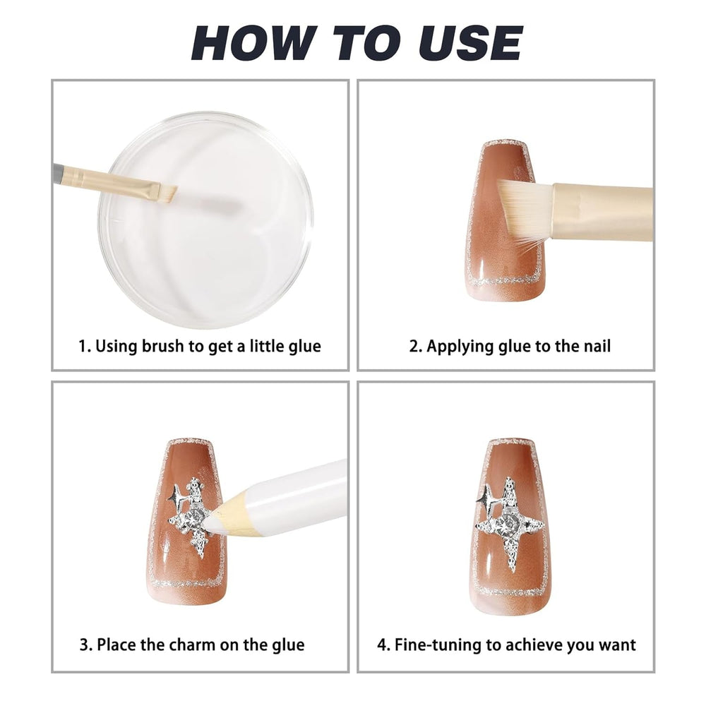 24 Stück Nagel-Charms, Y2K-Legierung, Nail Art, Strass-Charms, 3D-Herz, Schleife, Schmetterling, Charm Mit Strasssteinen, Kirsch-Nagel-Edelsteinen, Glänzender Schmuck