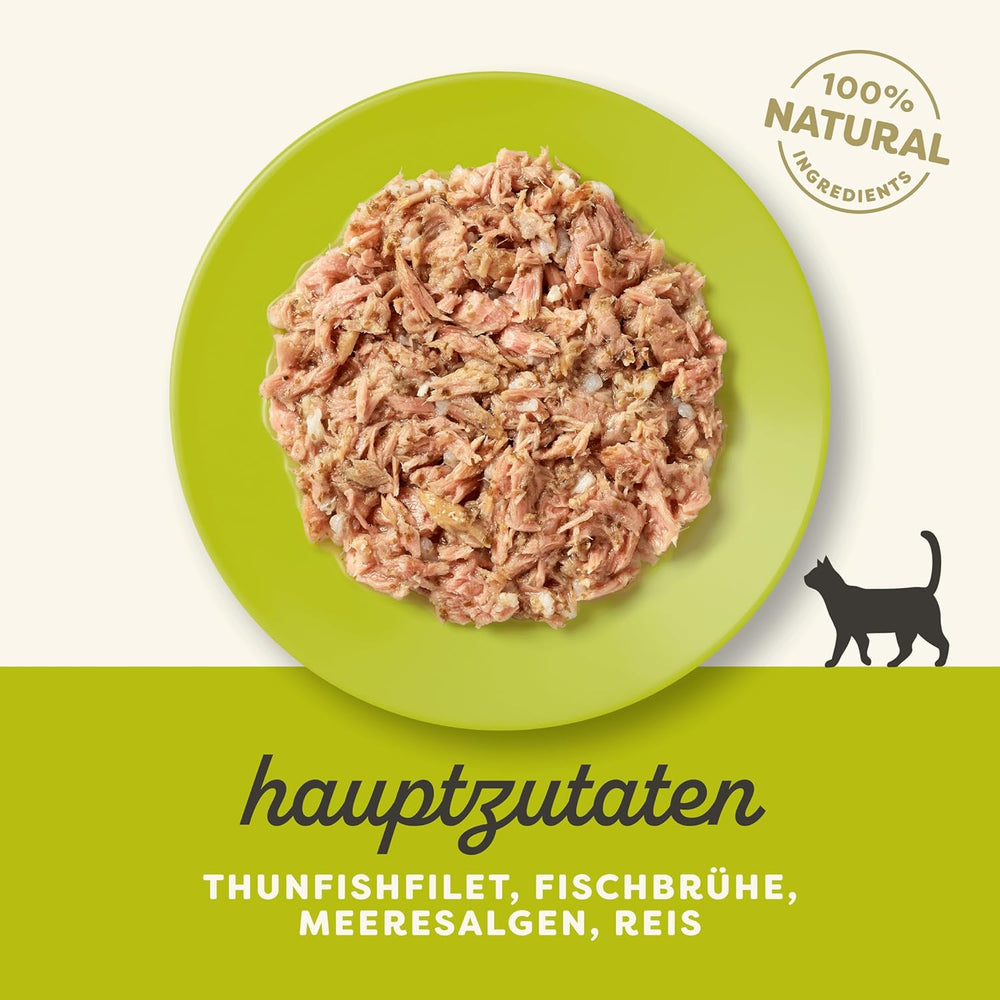 Applaws 100% natürliches Premium-Nassfutter für Katzen, Thunfischfilet mit Algen in Brühe - Packung mit 24 x 156g Dosen