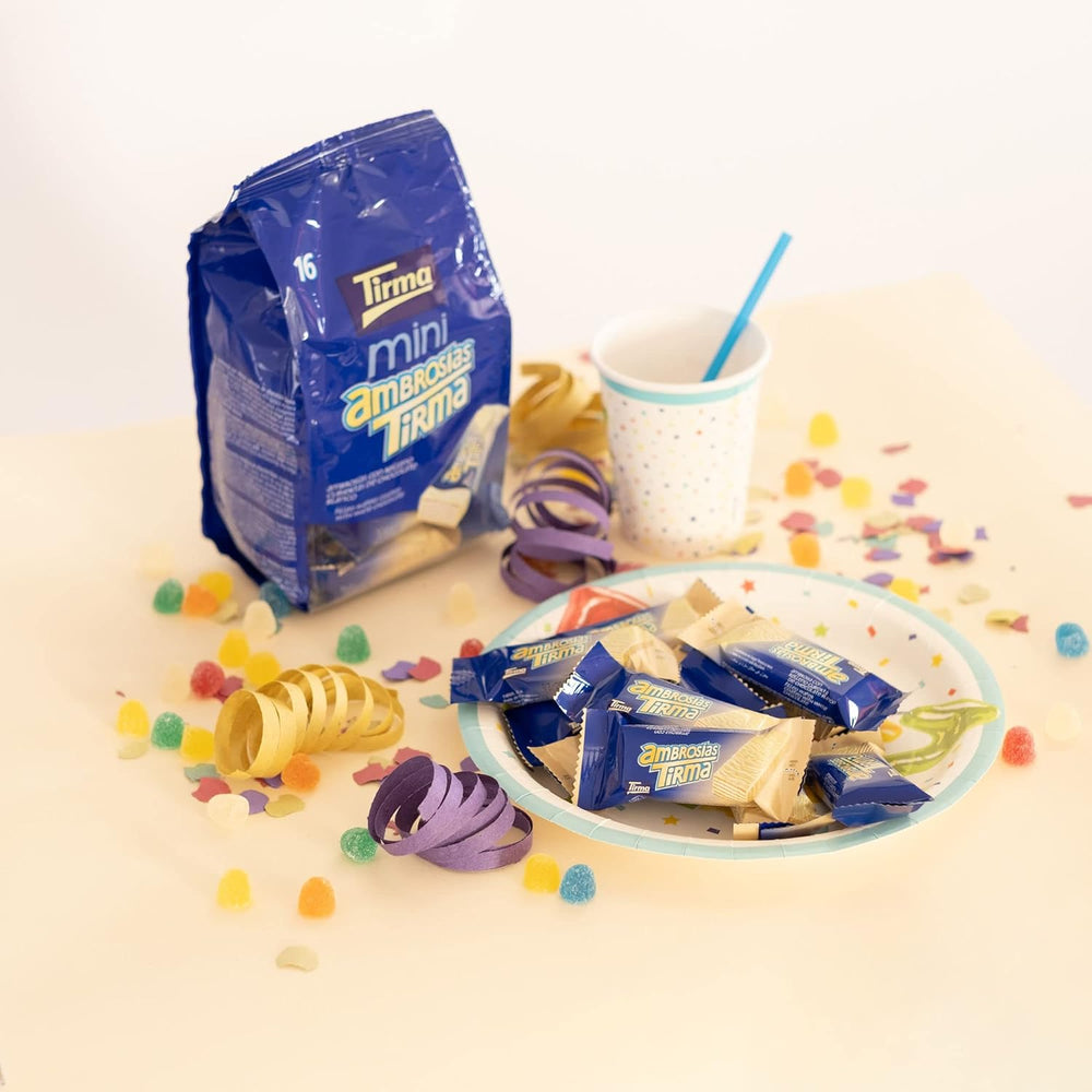 Tirma Mini White Chocolate Wafers | (16 units x 13.5g), 216g | Jemná krémová náplň | Bez GMO | Suitable for vegetarians | Jednotlivě balené | Balená svačina