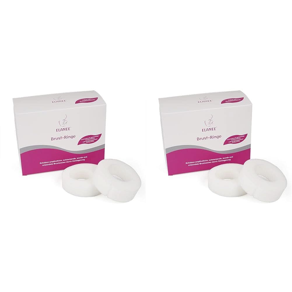 ELANEE Brust-Ringe, Schutz Der Brustwarze Bh-Kontakt Durch Hohllagerung, Ideal Bei Wunden, Entzündeten Brustwarzen Durch Stillen, 10 Stück (222-00) Accesorii Hrana si Alaptare Bebe Naty Shop 10 Stück (2Er Pack)
