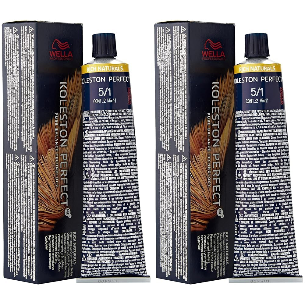 Wella Koleston Perfect Hair Colour Pure Naturals, 60 ml Vopsea pentru par Naty Shop 60 ml (pachet de 2) Rich Naturals 5/1