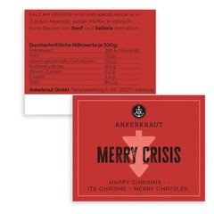 Ankerkraut "Merry Crisis" Anlass-Gewürz, Aioli Pfeffer Salz zum Verschenken, Gewürz Geschenk mit Knoblauch, 155 g v Corkenglas