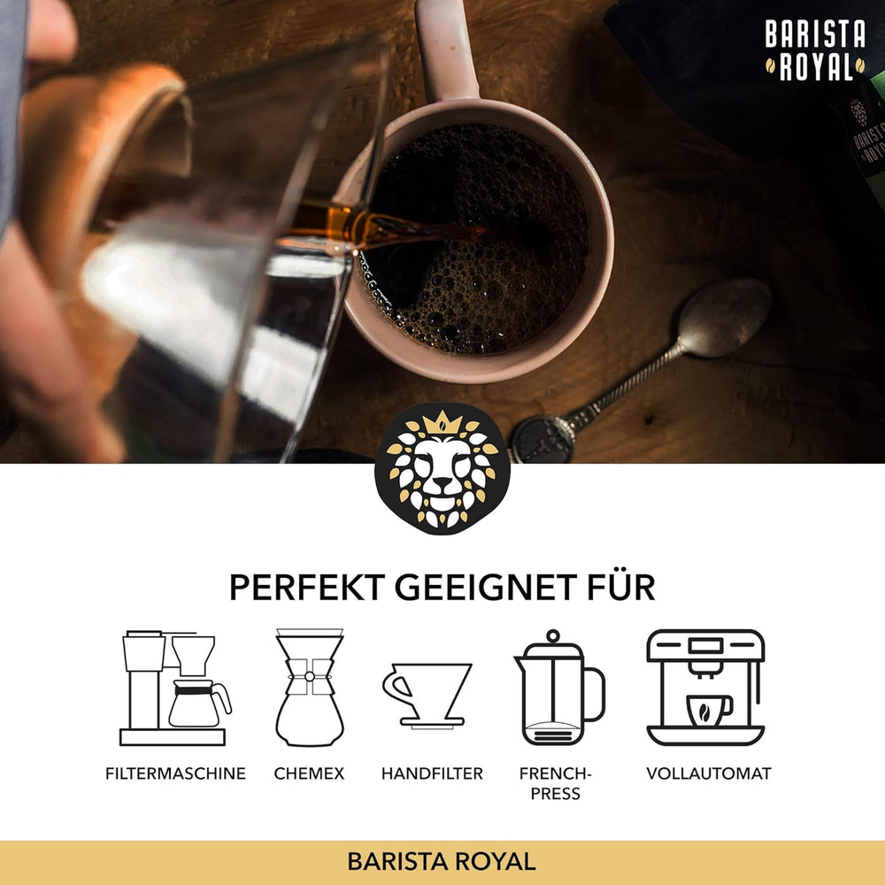 BARISTA ROYAL Bio Kaffeebohnen 1kg "Seleccion Especial" | Frische Kaffeebohnen direkt gehandelt | 70% Arabica, 30% Robusta Kaffee ganze Bohnen | Ideal für Vollautomat und Filtermaschine