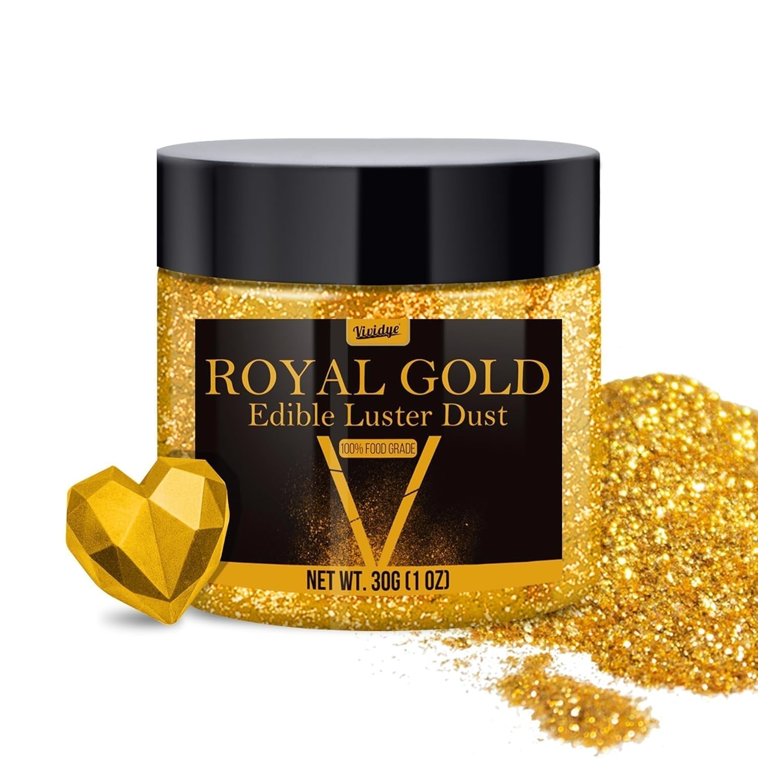 Jedlý třpytivý prášek, různé barvy, 30 gramů Naty Shop Royal Gold