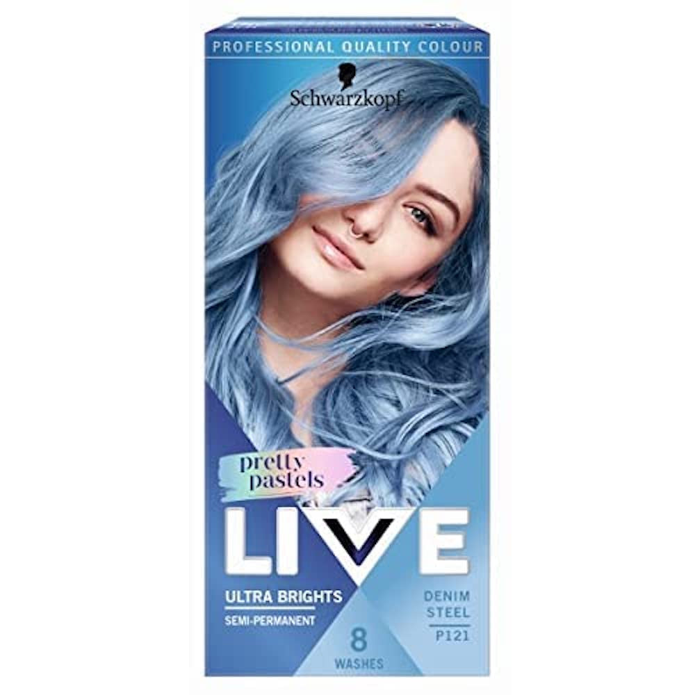 Schwarzkopf LIVE Colour XXL Ultra Brights 95 Albastru electric Vopsea pentru par Naty Shop Oțel Denium 1 bucată (pachet de 1)
