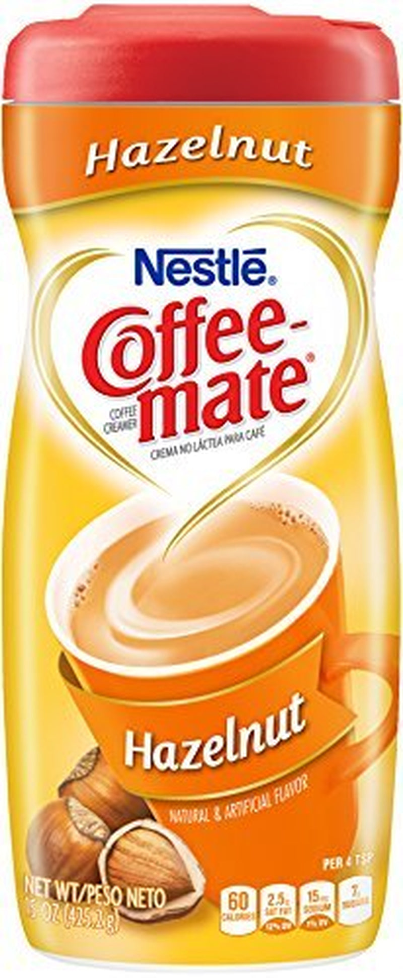 Kávový krém Coffee-Mate s lískovým oříškem, balení 15 uncí (balení po 6 ks) od Coffee-mate [Foods]