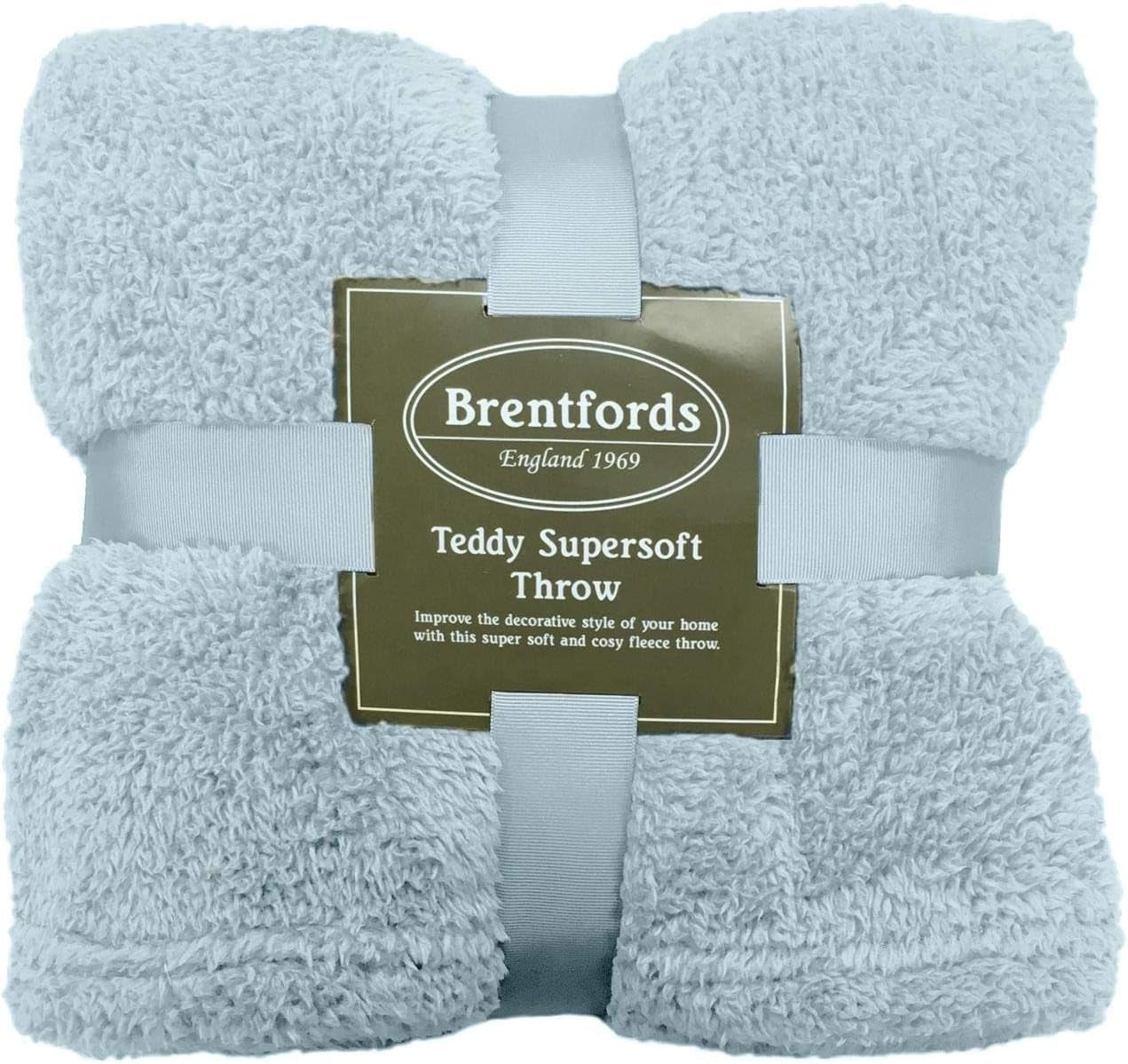 Brentford's Teddy Fleece deka Velká deka na postel Plyšová super měkká teplá pohovka Přehoz přes postel Černá - 150 X 200 cm Postele a deky Besuche den Brentfords-Store Duck Egg 200 X 240 Cm