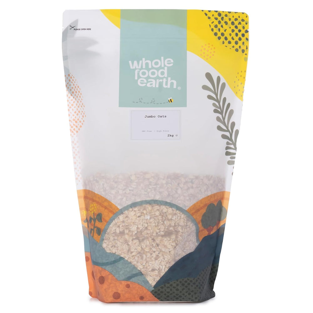 Wholefood Earth Jumbo Oatmeal - GMO free - vegan - bez mléčných výrobků - bez přidaného cukru 2 kg