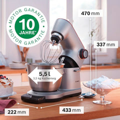 Kuchyňský robot Bosch Series 8 MUM9AX5S00, nerezová mísa 5,5 l, 1600 W Mother and Child Naty Shop