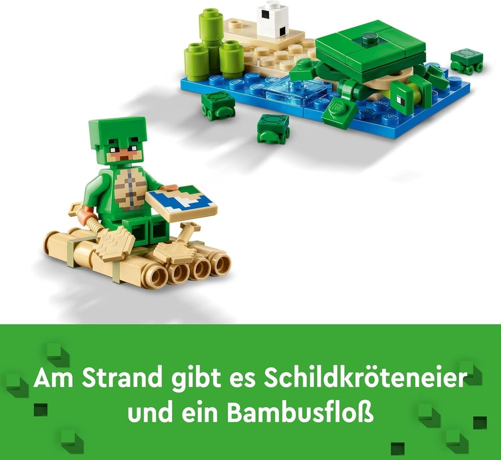 LEGO Minecraft The Turtle Beach House Toy House s doplňky pro dívky a chlapce od 8 let, sada se zvířátky a postavami z videohry, dárek pro hráče 21254 Stavebnice Besuche den LEGO-Store