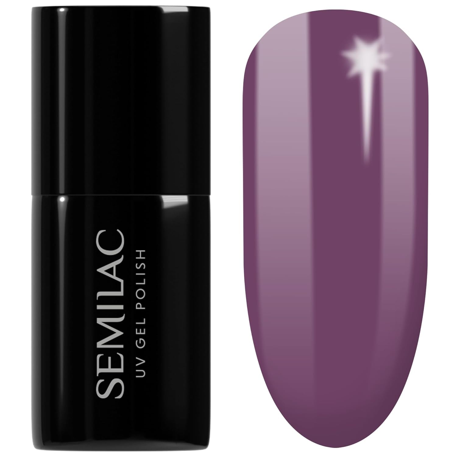 Semilac UV Nagellack Hybrid 404 Black Beans Muffin 7ml Kollektion Tastes of Fall