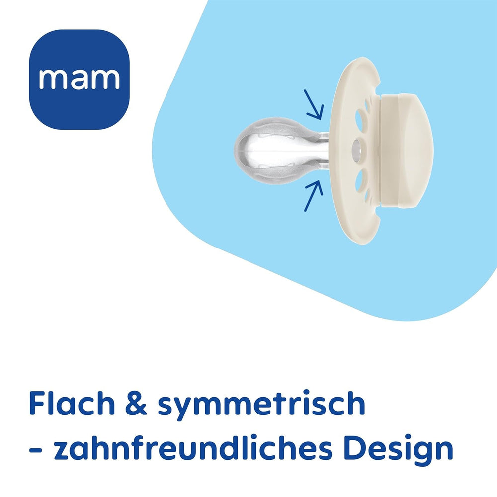 Suzete MAM Original Day & Night Matt | 6-16 luni | Set suzetă | Acceptare 94% | Ajută la prevenirea alinierii dinților nedoriți | Dezvoltate împreună cu dentiști | Silicon SkinSoft | Model pasăre/bufniță | Pachet de 4