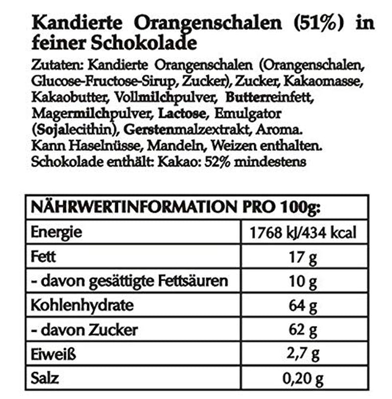 Hofbauer Vienna Orangette raw, plátky pomeranče v čokoládě, 1000 g