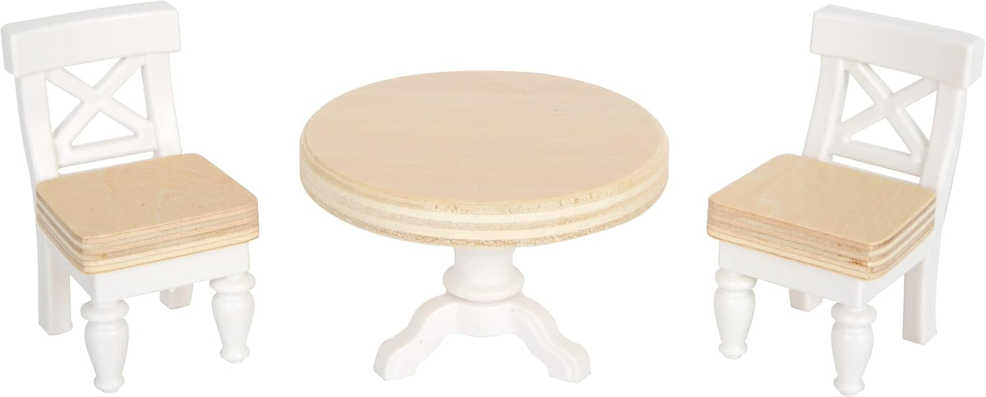 Casă de păpuși din lemn Small Foot, cu 3 etaje, față deschisă și 12 piese de mobilier, pentru copii cu vârsta de la 3 ani în sus, 11802, alb gri