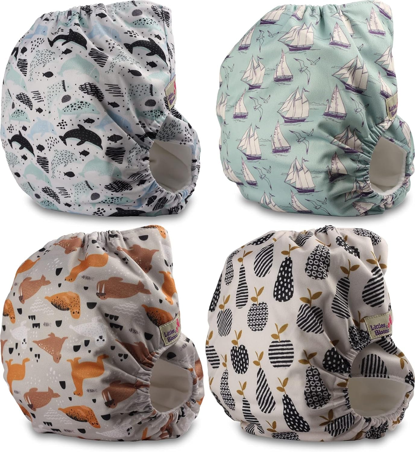 Littles a Bloomz FLP2-0406 Standard Clip opakovaně použitelná plena, 4 plenky