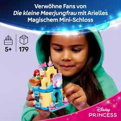 LEGO ǀ Disney Princezna Arielles Kouzelný mini hrad - Spielzeug Schloss aus Die kleine Meerjungfrau mit Einer Micro Puppe, Tierfiguren Sebastian & Fabius - Geschenk für Mädchen ab 5 Jahren - 43285