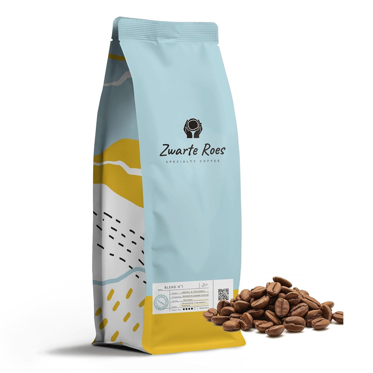 Blend Nr. 1 – Espressobohnen (ganze Bohnen) – 100% Arabica, Espresso-Röstung – Schokolade, Karamell & Mandel – Direkt gehandelt – Für Espresso & Cappuccino, 1 kg Kaffeebohnen