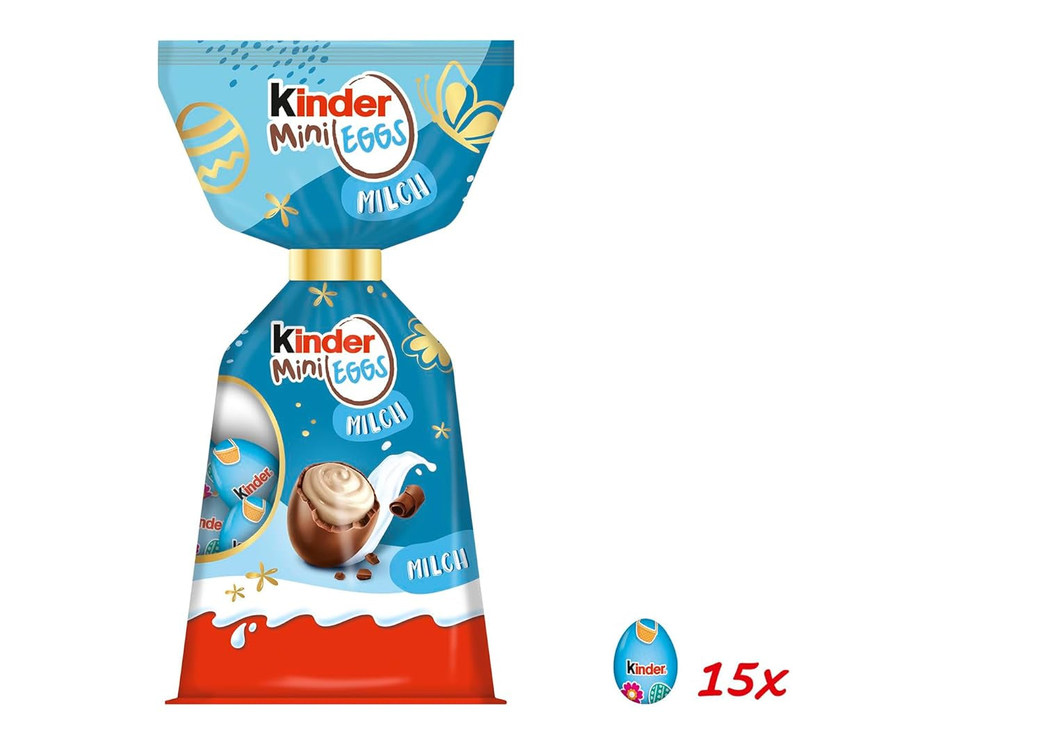 Kinder Mini vejce mléko | 85g – Vynikající velikonoční čokoládová vajíčka – Velikonoční cukroví – Hladká mléčná náplň v mléčné čokoládě – Ideální do velikonočního košíku – Ke sdílení