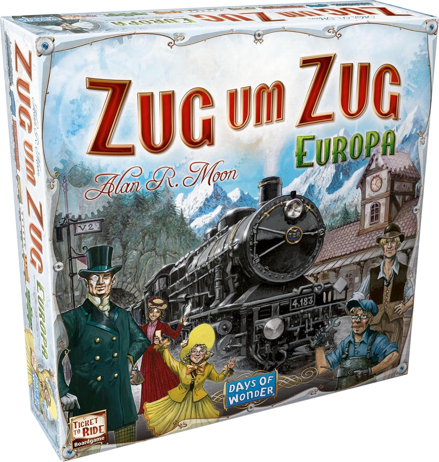 Asmodee, Ticket to Ride: Europe, Days of Wonder, Základní hra, Rodinná hra, Stolní hra, 2–5 hráčů, Věk 8+, 30–60 minut, Němčina