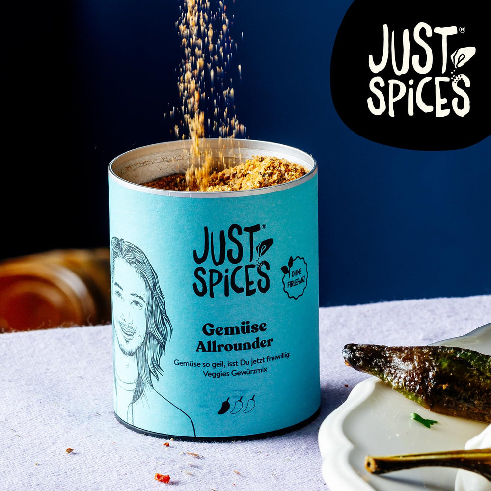 Just Spices Gemüse Allrounder I Jedes Gemüse von Aubergine bis Cuketa lecker würzen I Gewürzdose, 75 g