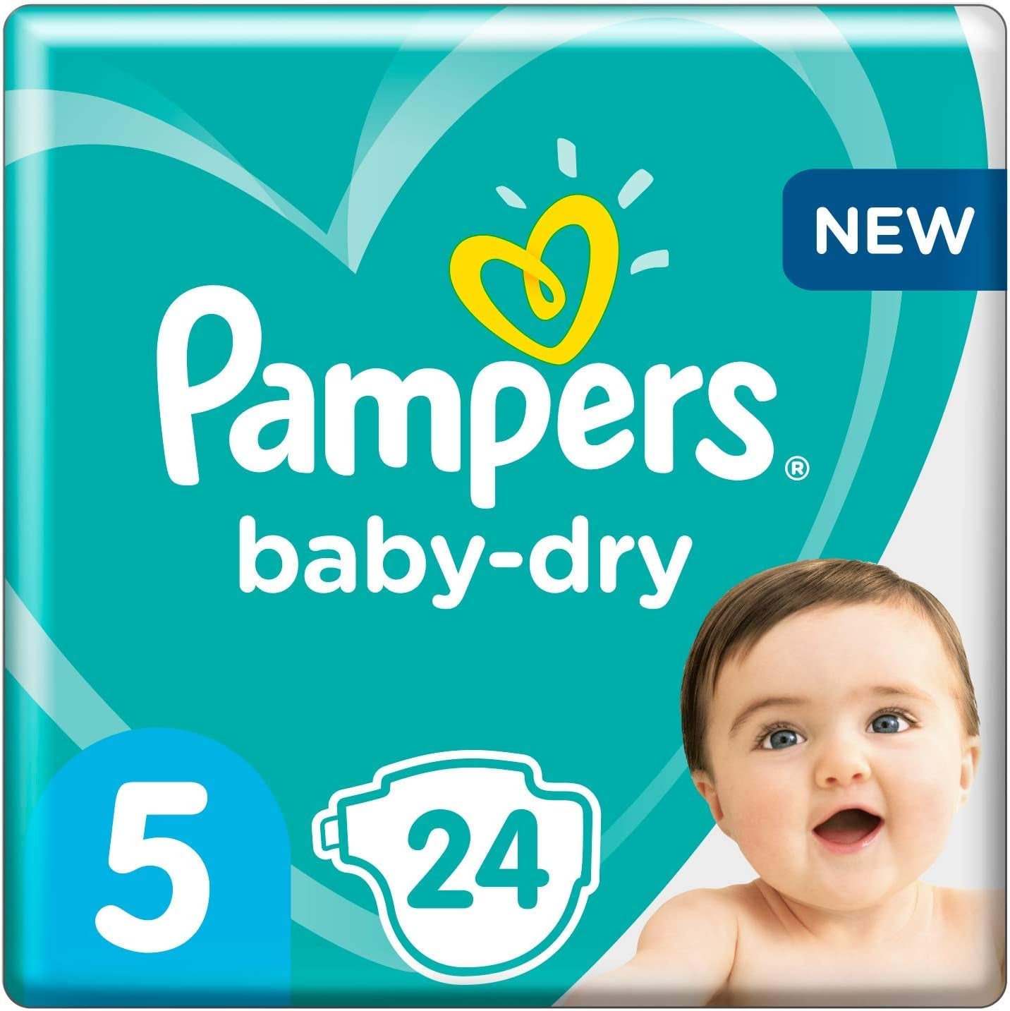 Plenky Pampers pro miminka vel. 5 (11-16 kg), 24 kusů, až 12 hodin ochrany proti protečení