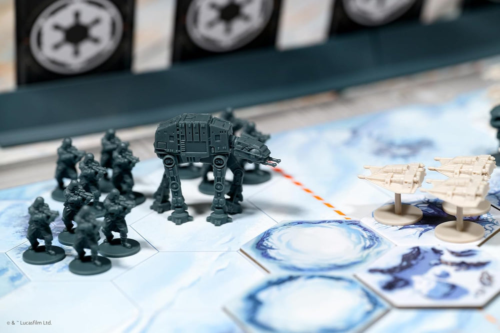 Days of Wonder, Star Wars Battle of Hoth – strategická desková hra pro 2–4 hráče od 8 let – se 74 miniaturami a 17 scénáři – Empire vs. Rebels – hra pro rodinu a experty