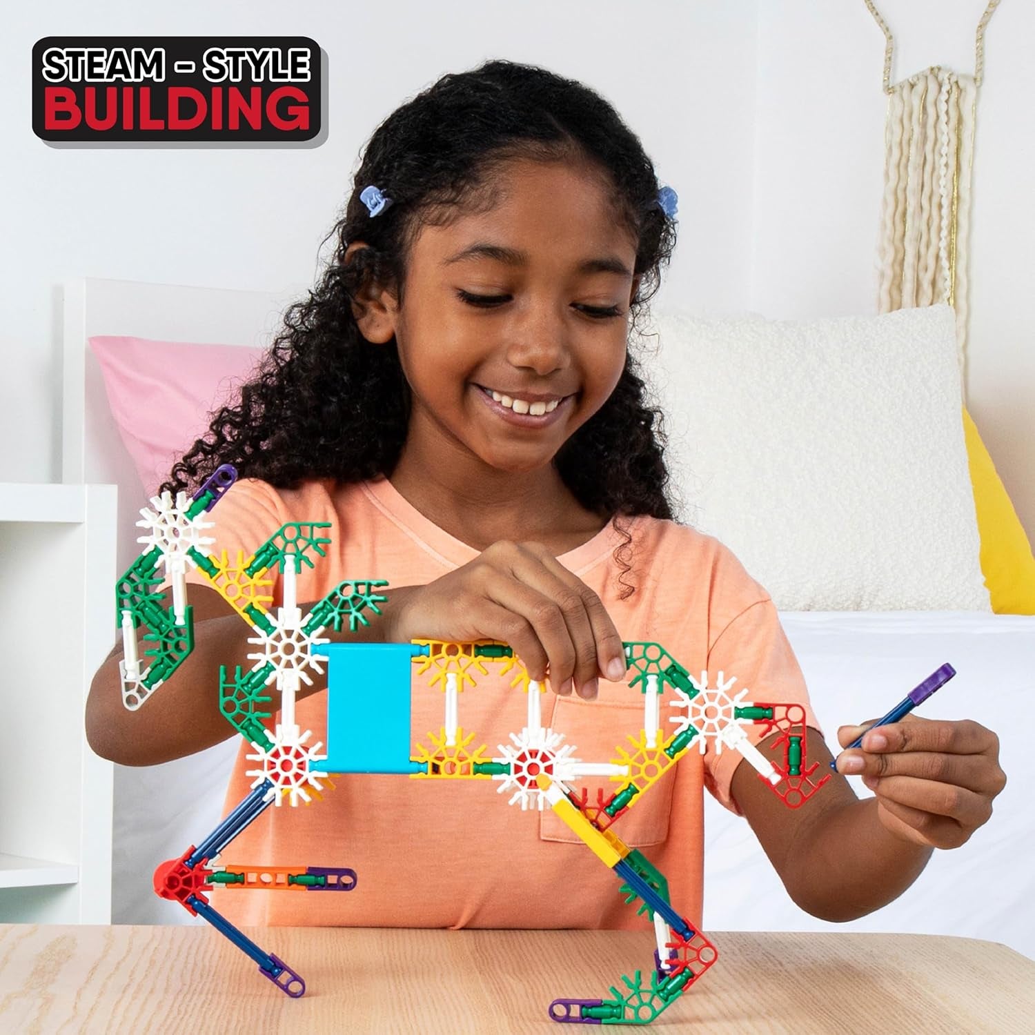 K'NEX 15210 Baukasten für Anfänger mit 40 Modelen, Lernspielzeug für Jungen und Mädchen, 141-teiliges Lernset, Konstruktionsspielzeug für Kinder, Bauspielzeug ab 5 Jahren