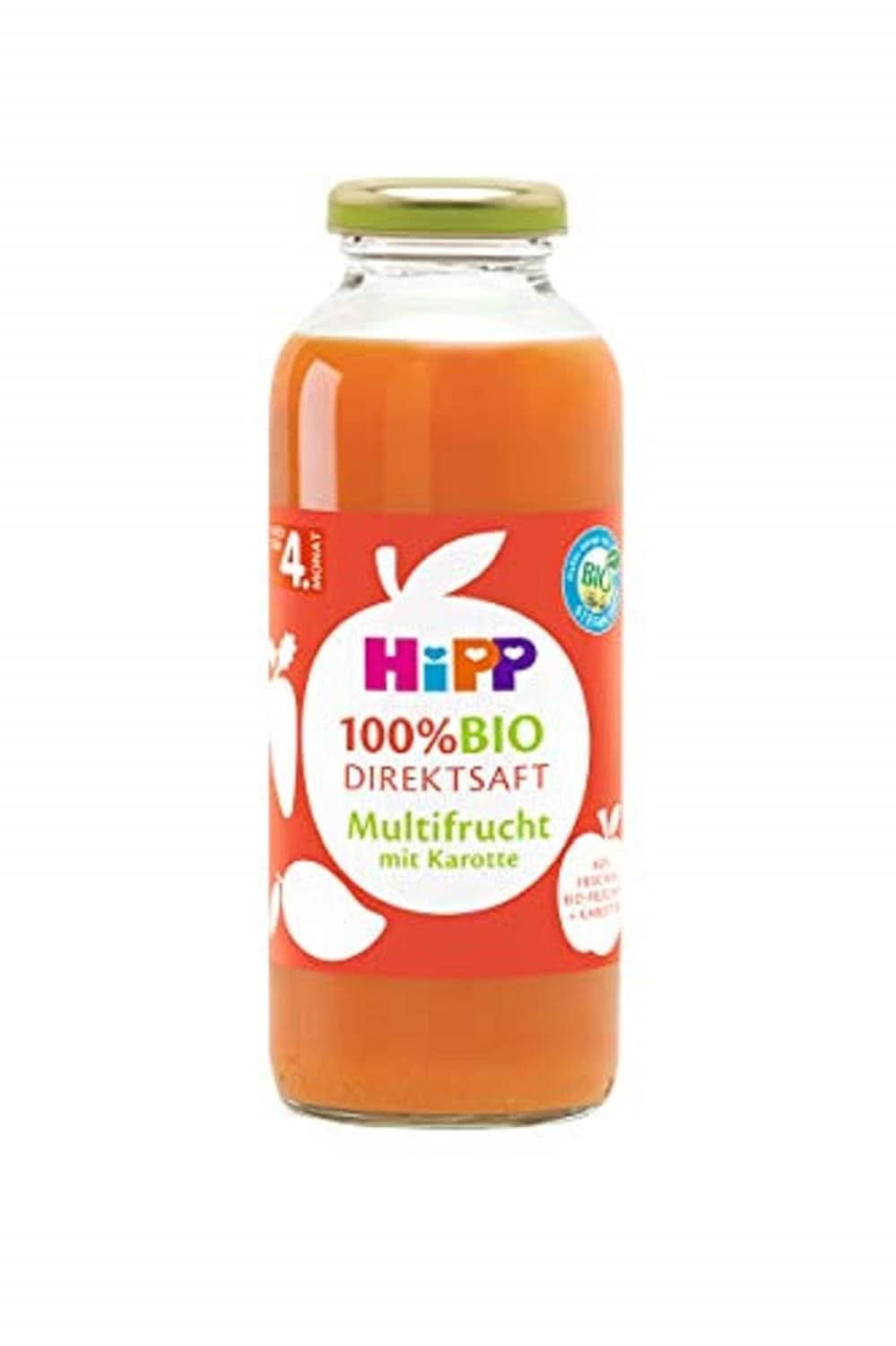 Hipp 100% bio šťávy, multifruit s mrkví, balení 6 ks (6 x 330 ml) Naty Shop 6 x 330 ml Multifruit s mrkví