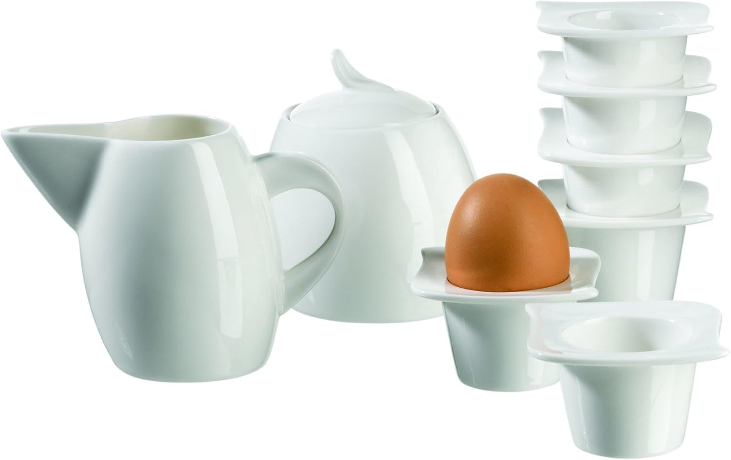 Mäser Seria La Musica, Serviciu combinat, Porțelan Seturi vesela masa Naty Shop Zaharnita | Cana pentru lapte | 6 cupe pentru ouă