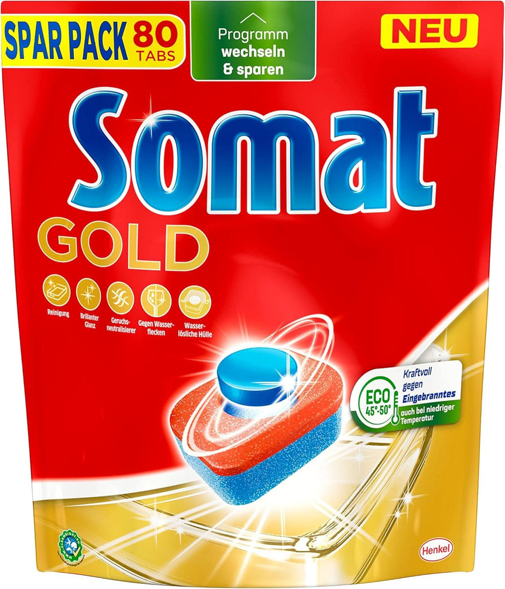 Somat Gold file pentru mașina de spălat vase (105 file) Detergenti Bucatarie Naty Shop 80 capsule -