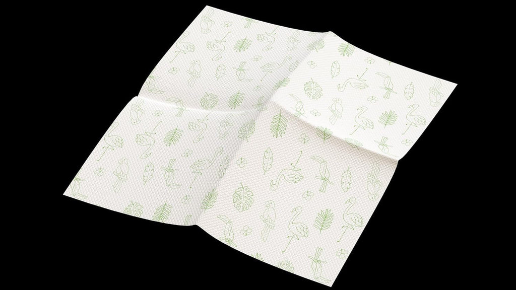 Șervețele de hârtie Renova Red Label, 140 șervețele, Jumătate alb, Decorat, Jumătate culoare, Dimensiune standard