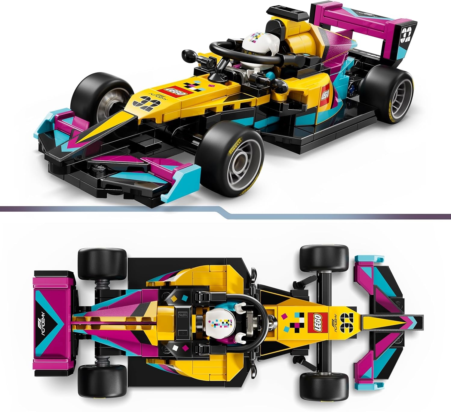 LEGO Speed ​​​​Champions F1 ACADEMY Rennwagen - Spielzeug Modellauto - Mit Formel 1 Rennfahrerin Minifigur - Geschenk für Mädchen, Jungen & Erwachsene Fans ab 10 Jahren - 77258