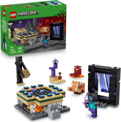 LEGO Minecraft Reise durch Nether und Endportal - Kinder Spielzeug mit Helden, Enderman and Baby Hoglin Figuren - Set s Minecraft Figur - Gamer Geschenk für Jungen und Mädchen ab 7 Jahren - 21584