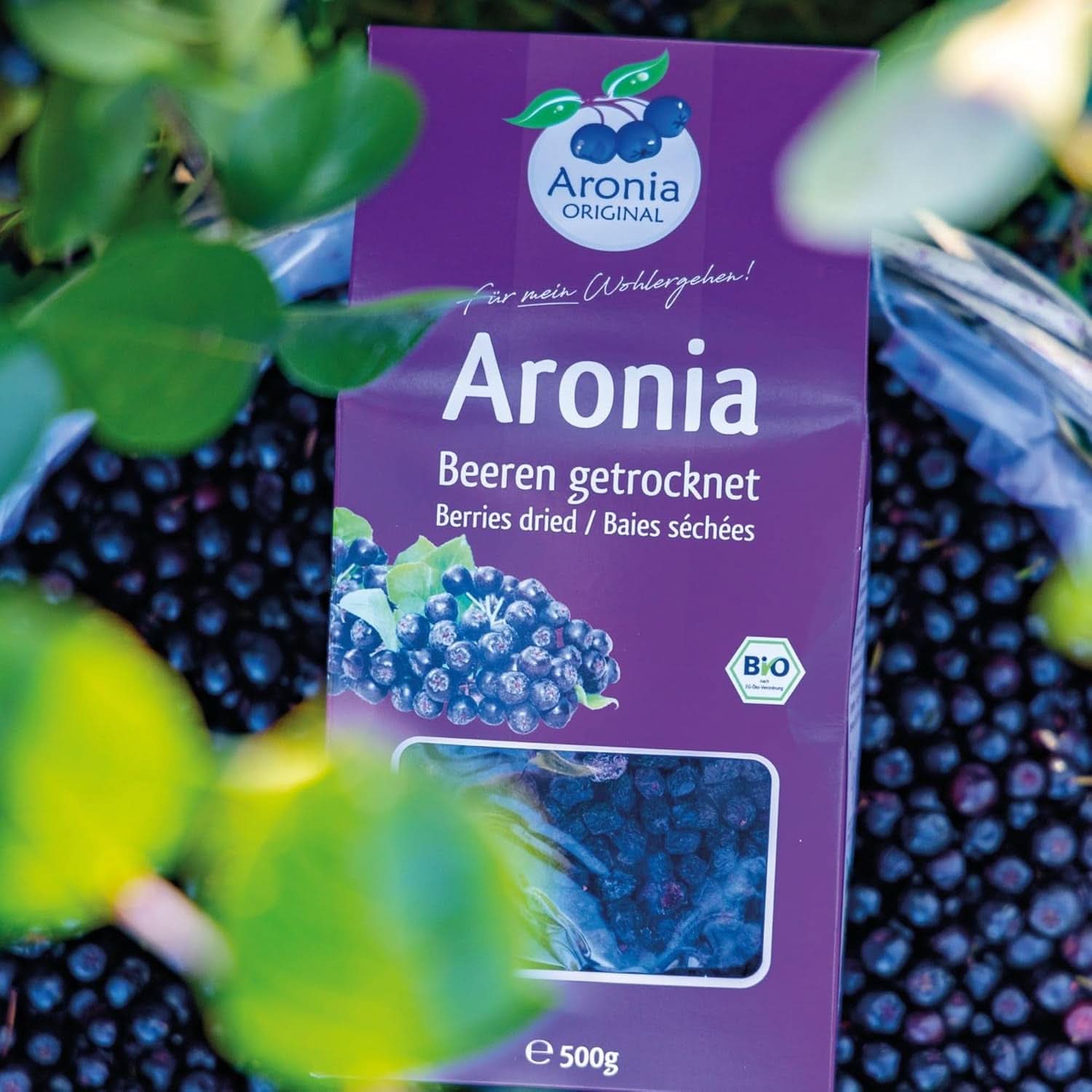 Aronia ORIGINAL, Fructe de aronia deshidratate, fără conservanți, fără zahăr adăugat, 500 grame Produse deshidratate Naty Shop