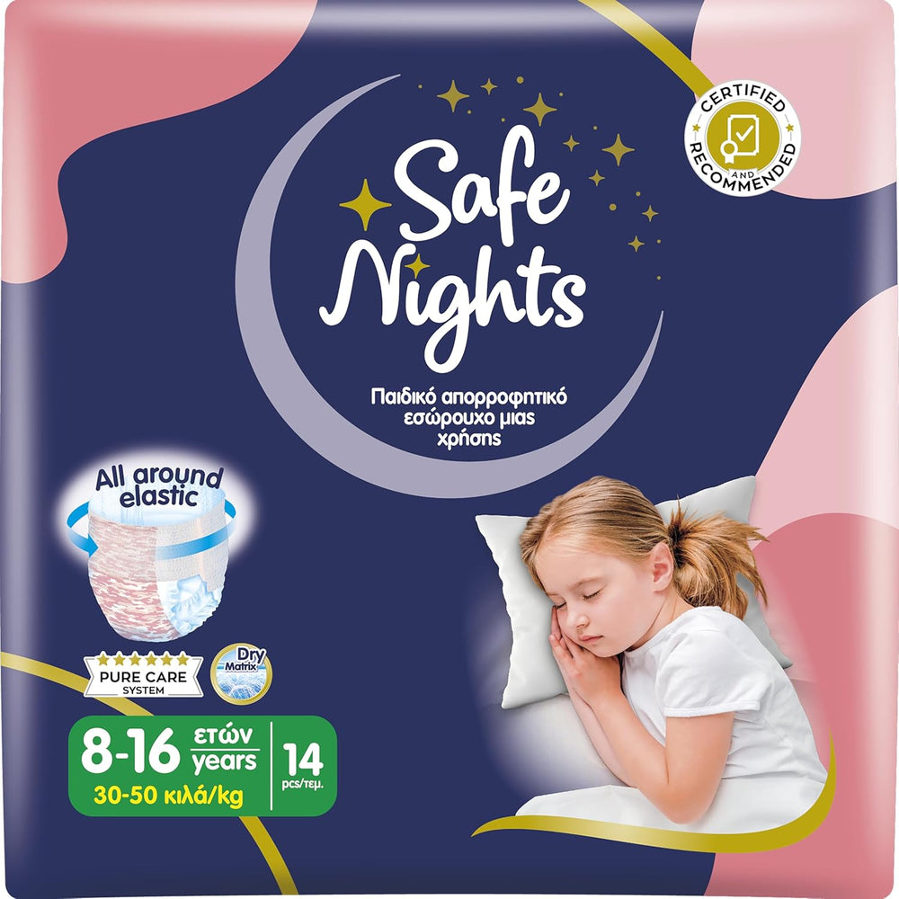 Safe Nights Boy, noční kalhoty pro věk 8-16 let (30-50 kg), 84 kusů