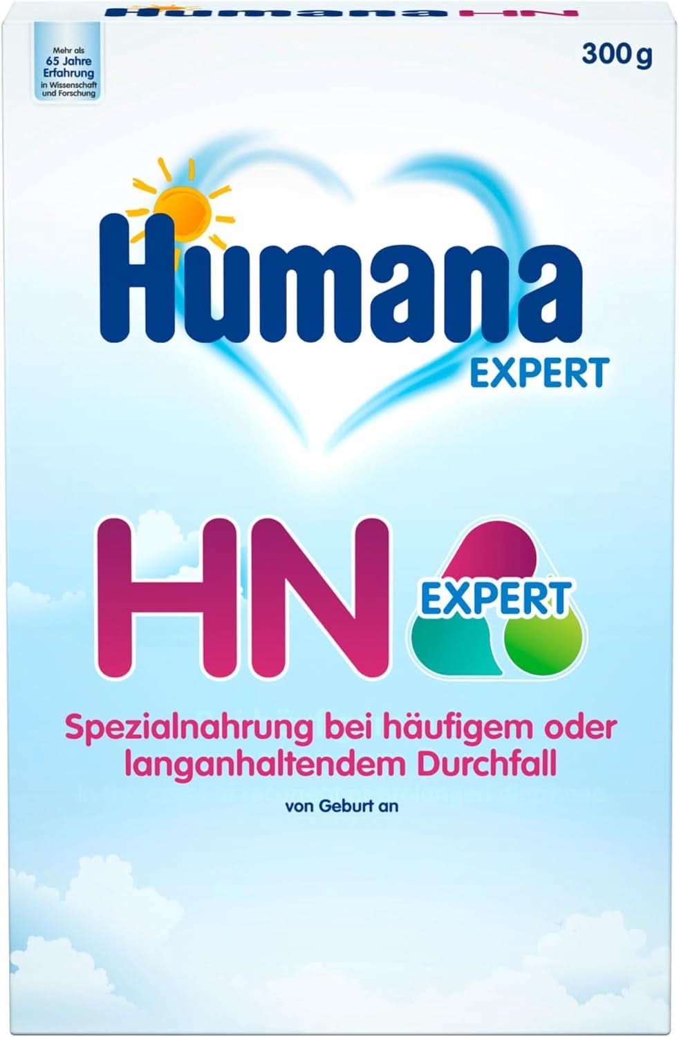 Humana HN Expert, od narození, speciální krmivo pro časté nebo dlouhotrvající průjmy, podporuje normalizaci stolice, s banánem, 300 g Naty Shop 300 gramů