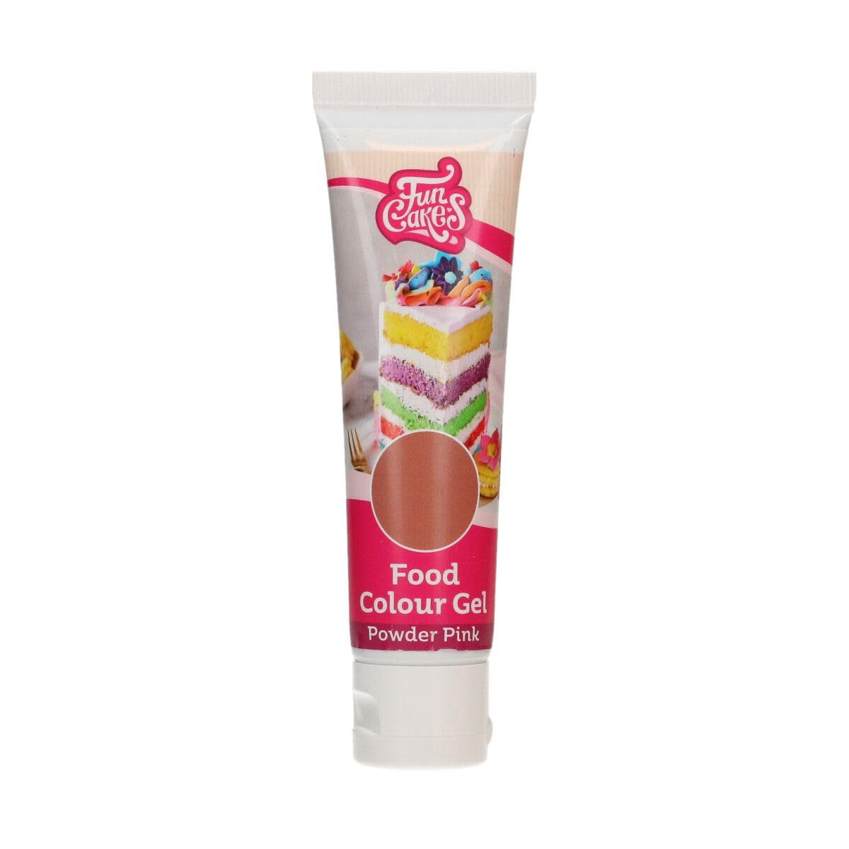 Colorant alimentar Funcakes Gel Pudră Roz: Colorant alimentar foarte concentrat pentru aluat, cremă, fondant, marțipan, produse de patiserie, dozare ușoară, picături individuale pentru a crea culori vibrante, Halal, 30 g