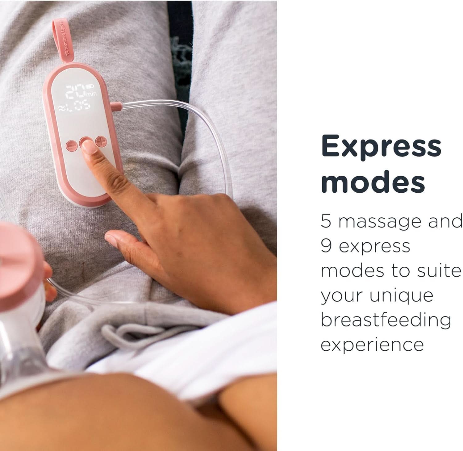 Tommee Tippee Made for Me Unikátní elektrická odsávačka mateřského mléka, silné sání Příslušenství Jídlo a kojení Bebe Naty Shop