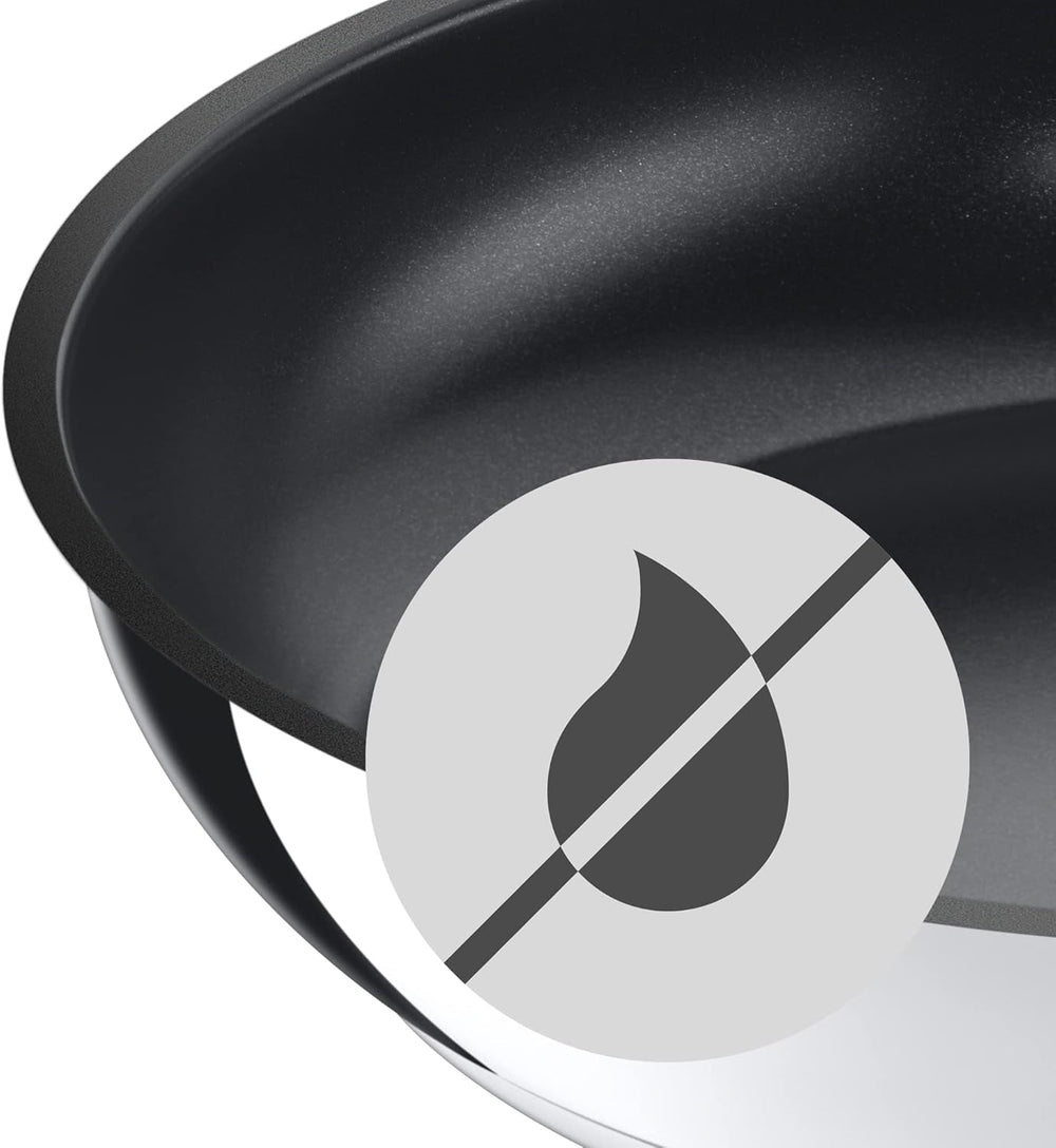 WMF Devil 2dílná sada pánví, indukční pánev 24, 28 cm, nerezová ocel Cromargan, keramický povrch, hrnce a pánve vhodné do trouby Naty Shop