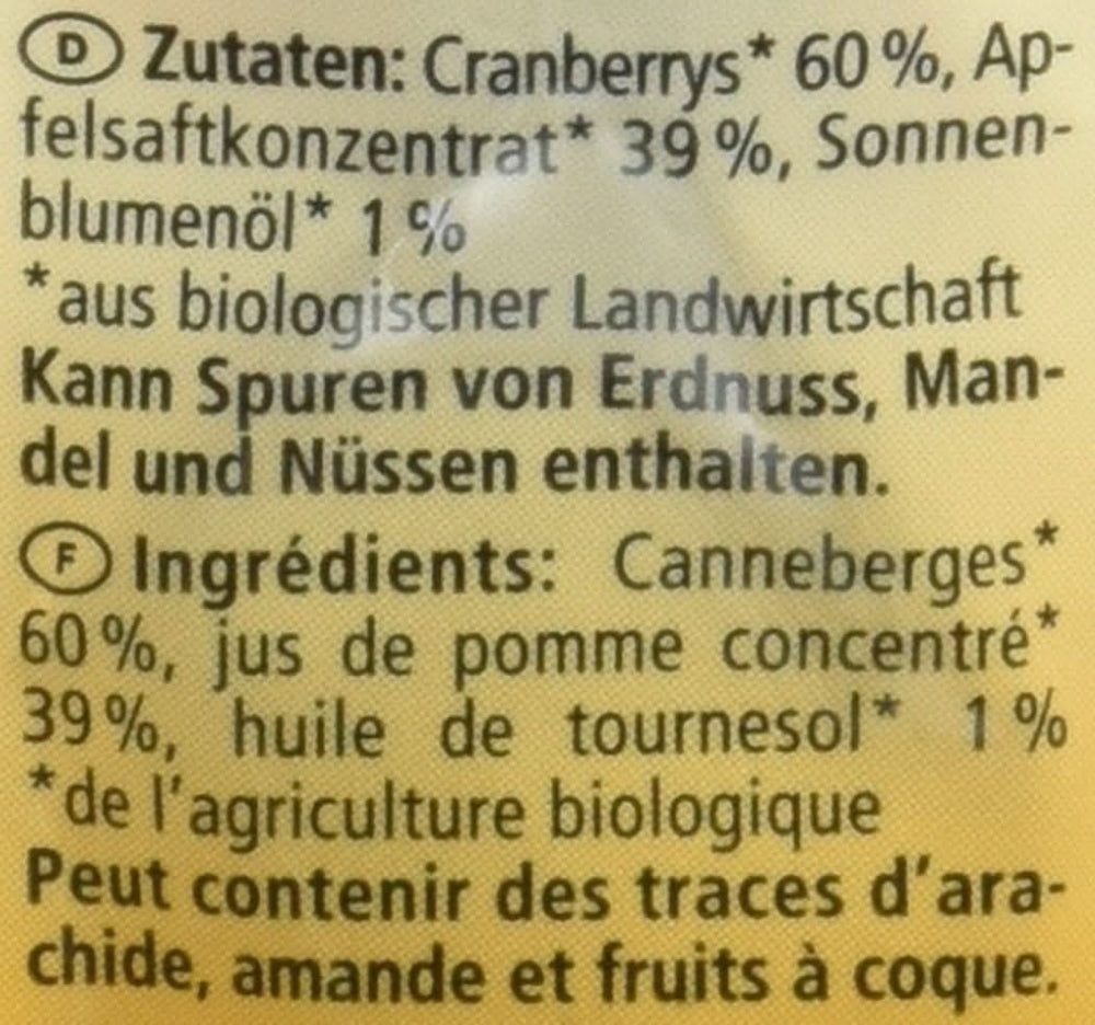 Bio brusinky, 100 gramů dehydratovaných produktů Naty Shop