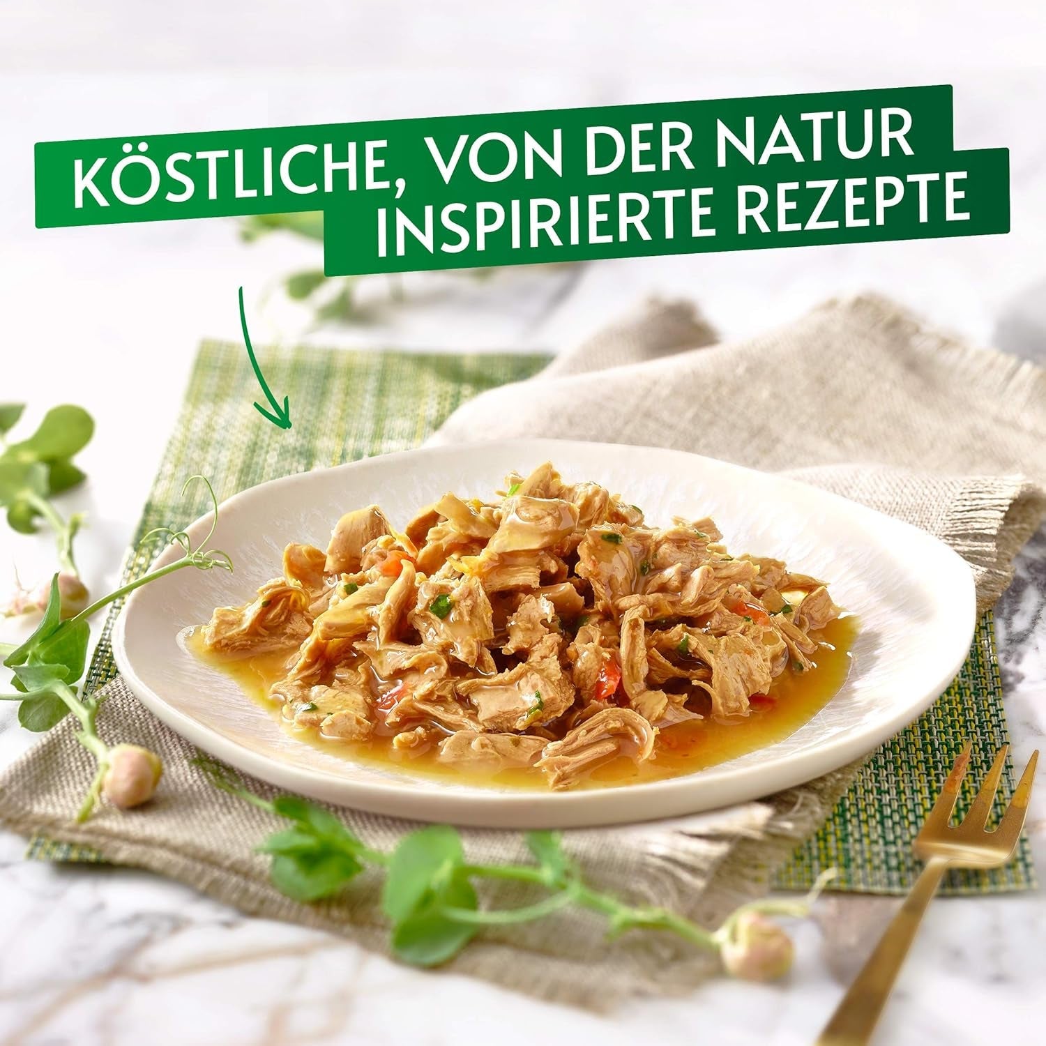 Hrană umedă pentru pisici Gourmet Nature's Creation în jeleu, curcan natural, pachet de 12 (12 x 85g)