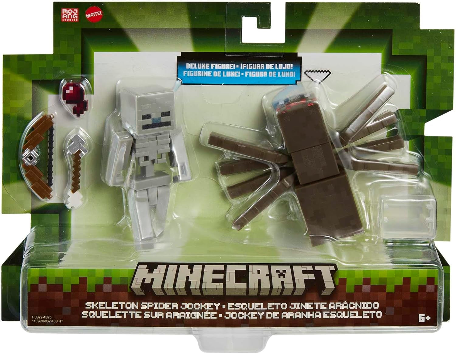 Mattel Minecraft Aprox. 8 cm Action Figure 2-Pack cu 2 figuri și 2 accesorii, figură de colecție ca cadou HLB29 Action figures Naty Shop