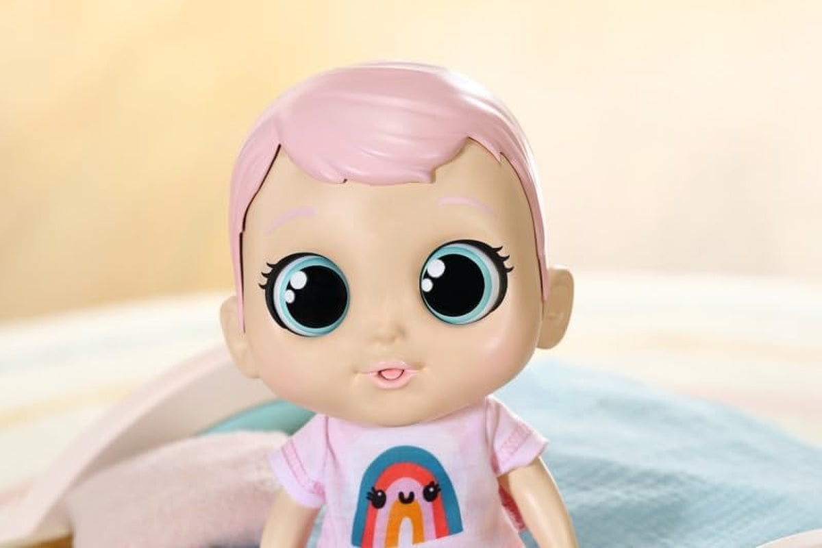 Baby Robin, 30 cm große Babypuppe mit beweglichen Augen und Lustigen Soundfunktionen, včetně Košile, Hadice, Mütze, Romper, Flasche und Schnuller, 905586 Zapf Creation