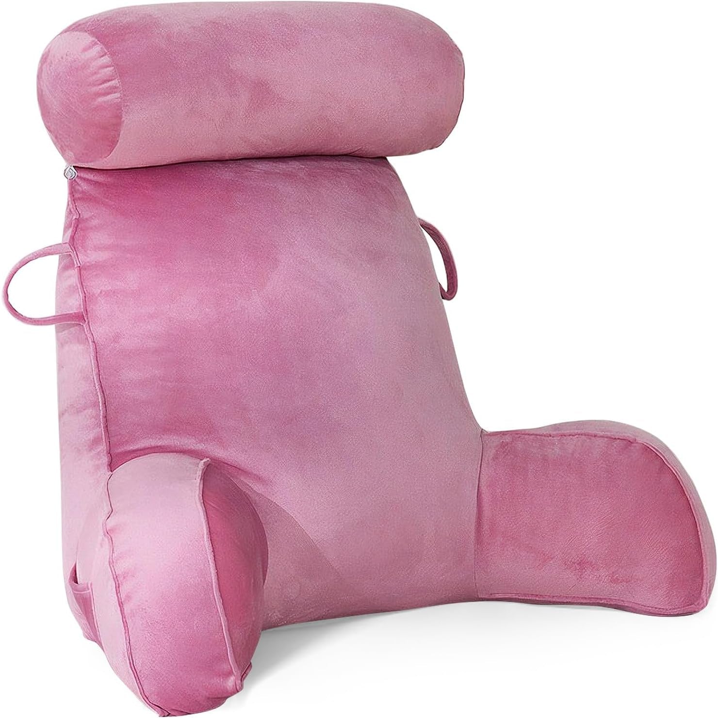 Pernă de citit XL pentru pat și canapea cu rolă detașabilă pentru gât, pernă ideală pentru spate pentru adulți cu spumă cu memorie pentru citit confortabil, lucru, joacă, vizionat la televizor, relaxare (gri)