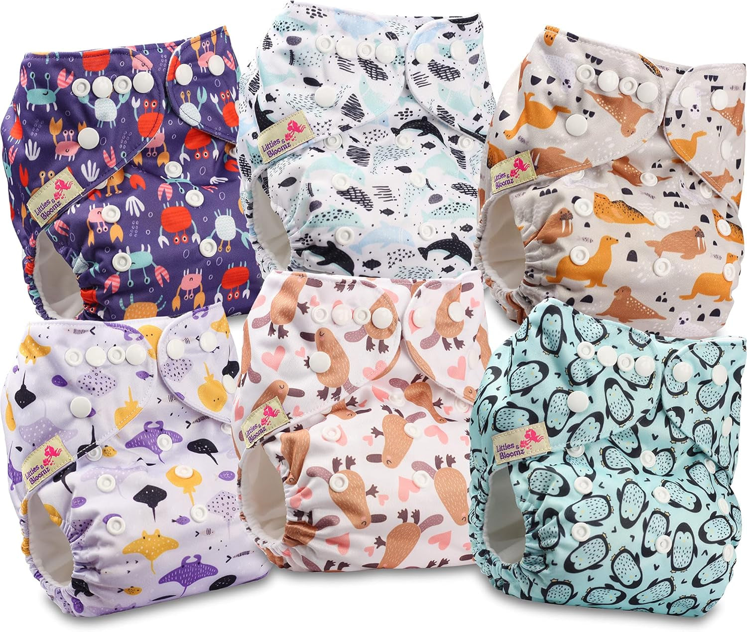 Littles a Bloomz FLP2-0406 Standard Clip opakovaně použitelná plena, 4 plenky