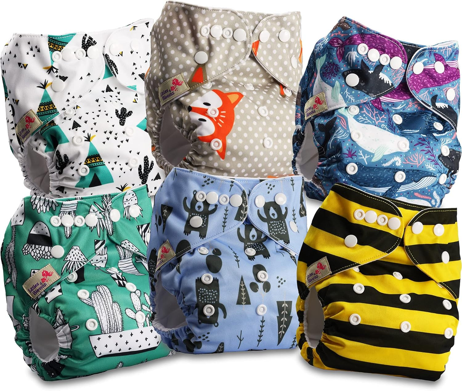 Littles a Bloomz FLP2-0406 Standard Clip opakovaně použitelná plena, 4 plenky