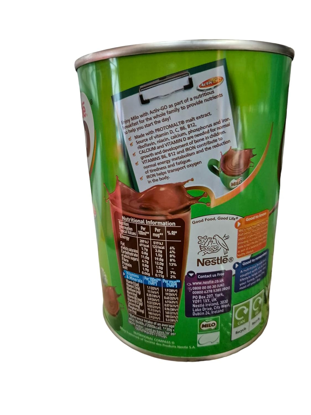 -Sada: MILO - Instantní nápoj Kakao 400g + NIDO - Mléčný prášek 400g