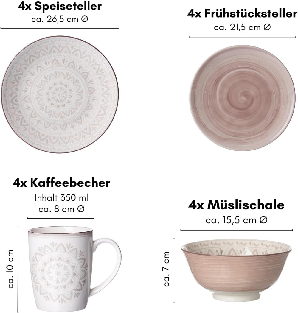 Ritzenhoff & Breker Serviciu combinat Valencia, 16 piese Seturi vesela masa Naty Shop