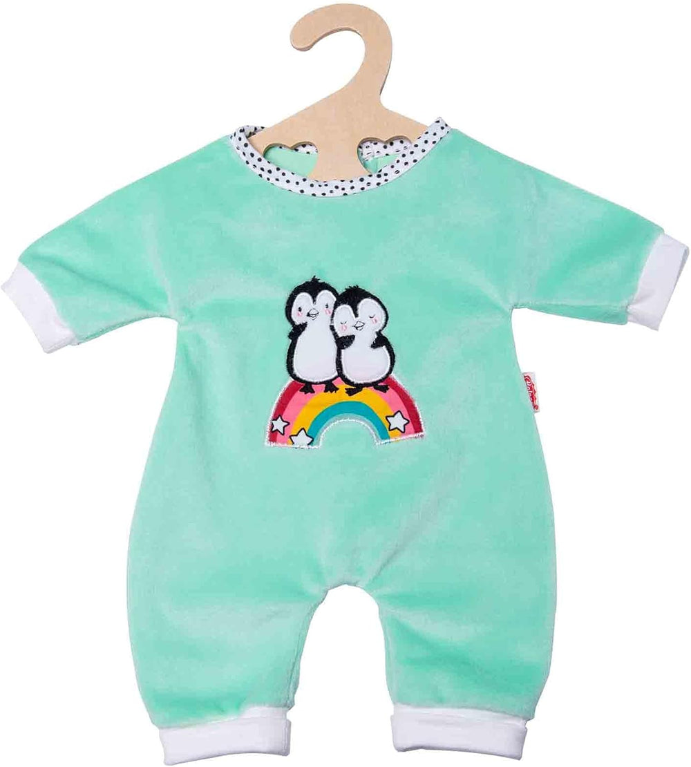 Heless 2181 - Dýně pro Puppen im Pinguin Pünktchen Design, aus Softvelours mit high-quality Bestickung, Größe 35 - 45 cm