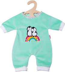Heless 2181 - Dýně pro Puppen im Pinguin Pünktchen Design, aus Softvelours mit high-quality Bestickung, Größe 35 - 45 cm
